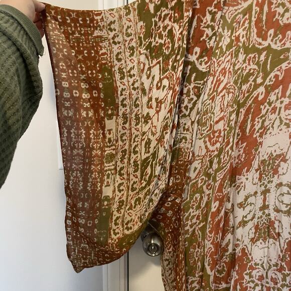 Ruggline Bohemian Mandala Kimono W/ Split Angel Sleeve One Size Indy Festival - Picture 10 of 13